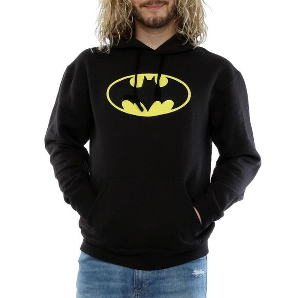 DC Comics Mens Batman Logo Hoodie / Black